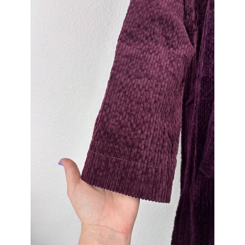 By Anthropologie women's‎ 4 dark maroon corduroy duster jacket gothic lined - Picture 7 of 15